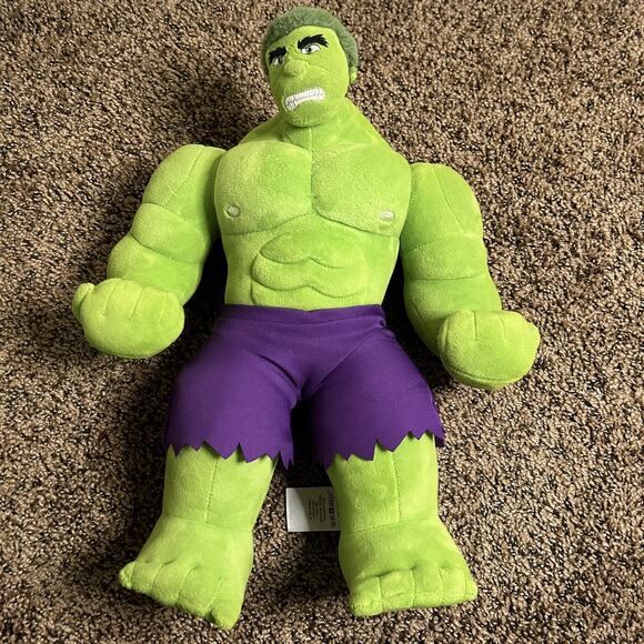 Incredible Hulk Marvel Plush 16 Inch Jointed Arms fully rotate Disney store - Picture 1 of 13